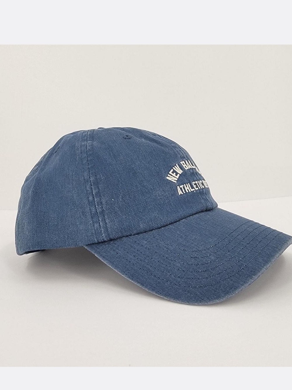 💙🤍 New Balance Blue Washed Cotton Baseball Cap with Embroidered Logo